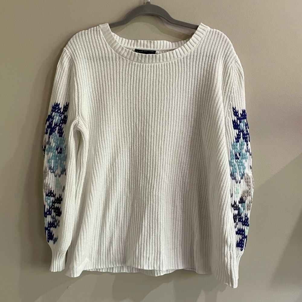 Lane Bryant White Knit Sweater